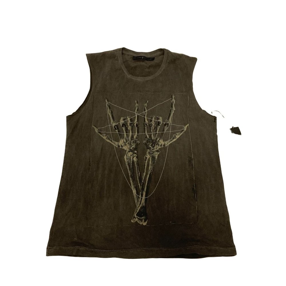 Second Sunday Sleeveless T Shirt Medium Unisex Faded Grey New With Tag Game Over